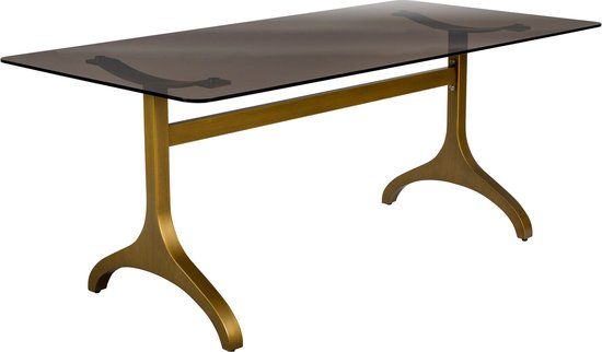 Dutchbone Sansa Eettafel - 180x90 cm - Goud - Retro & Vintage