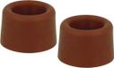 AMIG Deurstopper/deurbuffer - 2x - D23mm - inclusief schroeven - rubber - bruin