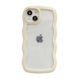 WDTURNS iPhone 14 Hoesje - Militair Schokbestendig, Krasbestendig, Transparant Siliconen, Zacht, Ultradun, TPU-bumper met Golfpatroon (iPhone 14, Geel)