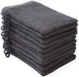 NatureMark Set Van 10 Washandjes, 100% Katoen, Antraciet Grijs