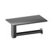 Brauer Porte-rouleau de papier toilette avec étagère - Gunmetal brossé PVD