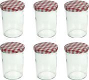 Merkloos Weckpotten 6x 315 ml glazen weckpotten met schroefdeksel