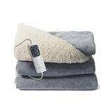 Dreamland 16993 elektrische onderdeken - 160 x 120 cm - zilver grijs - fleece - 150W