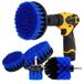 Jeu de brosses de forage - 4 pièces - Brosse de nettoyage pour perceuse - Bleu - Brosse de nettoyage