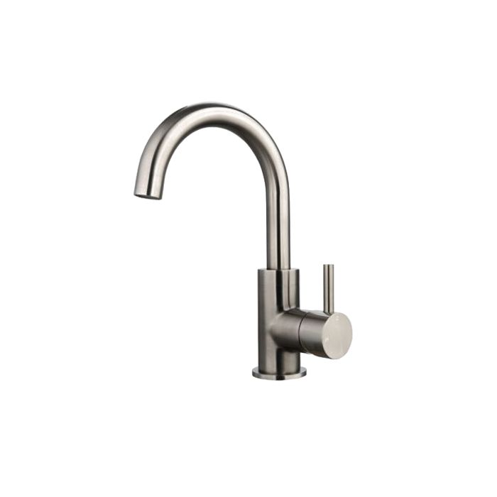 Badkamerplanet Opbouw Wastafelkraan Lucera Gun Metal Geborsteld