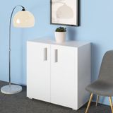 Casaria Boekenkast Vela - 2 Vakken Verstelbaar 77x60x30 cm - Wit