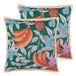 Furn. Cypressa Bloemen Mozaïek Polyester Gevuld Kussen - Twin Pack