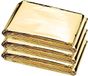 Comfort Aid Nooddeken/reddingsdeken/isolatiedeken - 3x - 160 x 210 cm - goud - warmtedeken