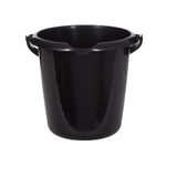 Whitefurze Emmer - 10 liter - kunststof - zwart - handige schenktuit - stevige hendel - 30 x 30 x 28 cm - huishoud - schoonmaken