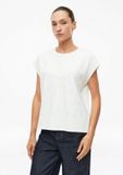 s.Oliver T-shirt ecru met korte mouw en ronde hals