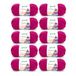 Gründl Happy uni brei- en haakgaren met wolachtig karakter, 100% polyacryl, anti-pilling, 100 g/250 m, naalddikte: 4-5, 10 x 100 g), fuchsia, 40 x 39 x 9 cm