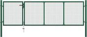 vidaXL Tuinpoort staal 350x100 cm groen
