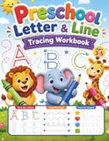 Preschool Letter & Line Tracing Workbook: Learn to Write ABCs, Trace Lines and Shapes for Kids Ages 3-5 | Toddler Writing Practice Activity Book with Animals for Kindergarten Readiness