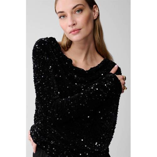 Shoeby Zwarte Top met Pailletten