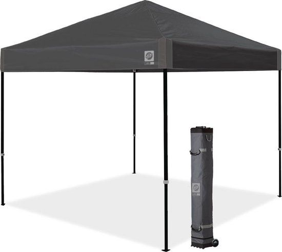 E-Z UP Ambassador Partytent 3x3m - Zwart - Staal Frame - 3 Jaar Garantie