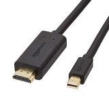 Amazon Basics HDMI naar Mini DisplayPort kabel, 1080p, vergulde connectoren, 1,83 meter, zwart