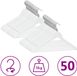 vidaXL - 50-delige Kledinghangerset - Anti-slip - Hardhout - Wit