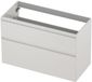 INK - Onderkast 2 Laden Greeploos Gelakt 45gr A-symmetrisch - 1000x450x650 Mm - Hoogglans Wit