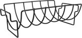 Sans marque Grille de fixation - Râtelier pour travers de porc BBQ - Noir