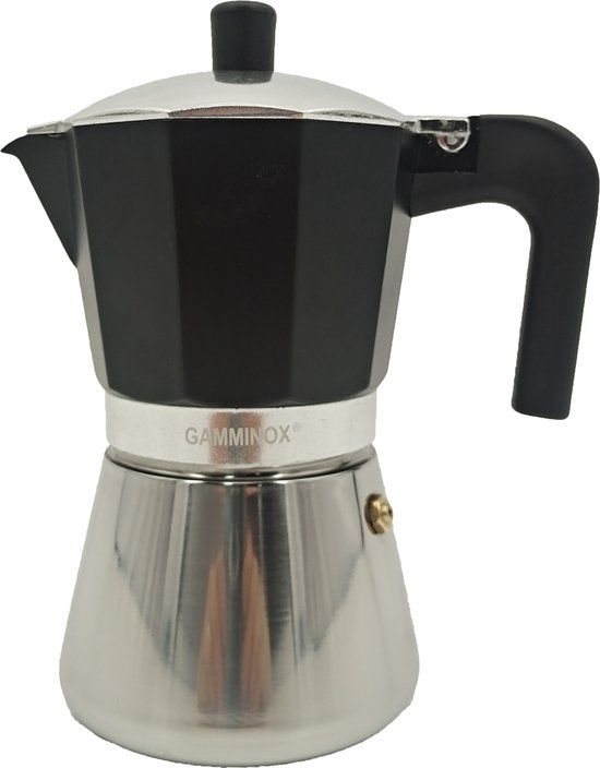 Gamminox Espresso Maker 12 Cups - Black/Stainless Steel - Induction
