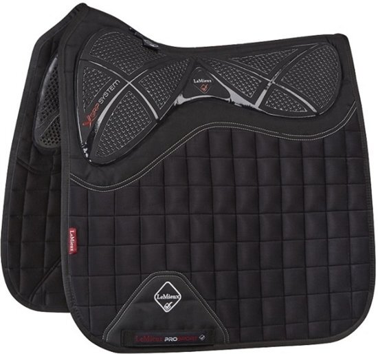 Lemieux Le Mieux Zadeldek X-Grip Twin Sided Dressage Square black