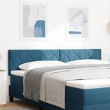 vidaXL - Hoofdbord - Donkerblauw - 180 cm - Fluweel