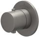 IVY Bond Afbouwdeel Inbouwthermostaat Symmetry met Rond Rozet - Geborsteld Metal Black PVD