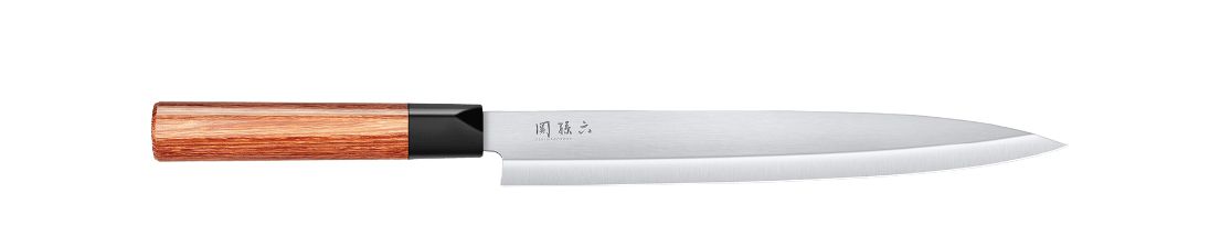 Kai Seki Magoroku Redwood Yanagiba Knife 24 cm Carbon Steel Blade