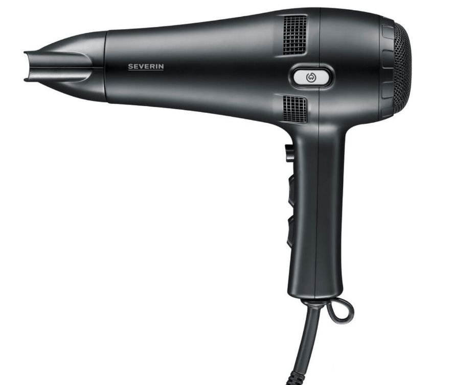 Severin HT 0165 Hair Dryer - 2100W - Black - Cool Shot - Concentrator & Diffuser