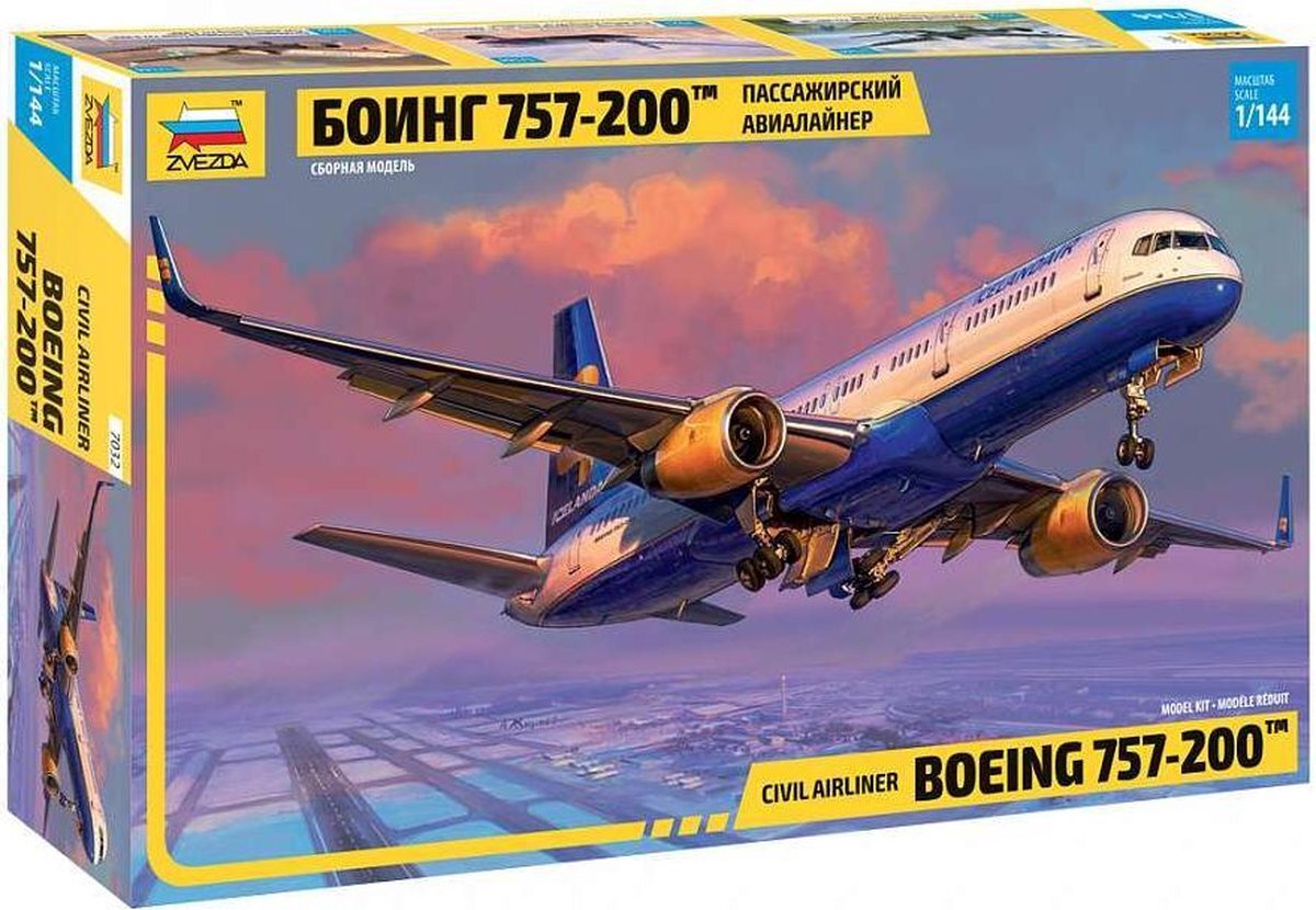 Zvezda 1:144 7032 Civil airliner Boeing 757-200 Plane Plastic kit