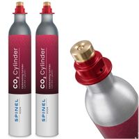 SpinelSoda - Ersatz-CO2-Kartuschen "Quick Change" für Wassersprudler, Füllkit, 2 Stück