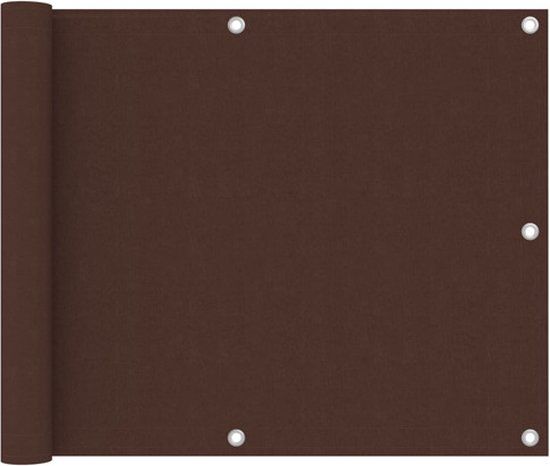 vidaXL Balkonscherm 75x500 cm Oxford stof bruin