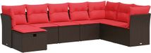 vidaXL Loungeset 8-delig polyrotin marron
