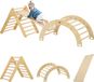 Triangle d'escalade pour enfants - Structure d'escalade avec rampe et arche - 18–48 mois - 219×72,5×68,5 cm - Contreplaqué de bouleau - Bois naturel