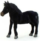 Hansa Wild Paard Knuffel zwart, 45 cm
