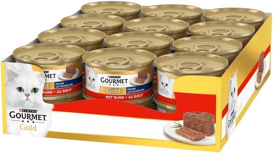 Gourmet Gold Mousse Kattenvoer Rund - 24 x 85g