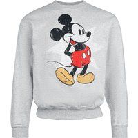 Mickey & Minnie Mouse Disney Mickey & Minnie Mouse - Mickey Retro Star Sweatshirt - M - Mannen - Grijs Gemêleerd