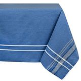 DII Franse Stripe Tafelblad Collectie Boerderij Stijl Eettafel Linnen Tafelkleed, 60x84, Blauw Chambray