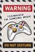 Merkloos DODINO Wandbord Humor Kinder Tiener Kamer Man Cave - Warning - Teenager In Gaming Mode - Do Not Disturb