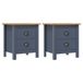VidaXL Table de chevet Hill pin gris et brun miel 46x35x49,5 cm