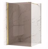 Rea Flexi Brown - Douchewand - Gouden - 110 Rookbruin Glas 8 mm - 120X110X195cm