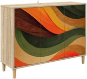 vidaXL Dressoir BONN Sonoma 102 x 33 x 75 cm Bewerkt hout