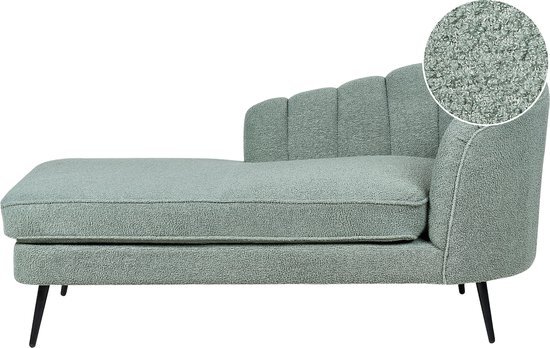 ALLIER - Chaise longue - Groen - Rechterzijde - Boucl&#233;