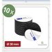 Quadrios 26SA169 26SA169 Pastille adhésive double-face noir (Ø) 30 mm 10 pc(s)