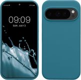 kwmobile telefoonhoesje geschikt voor Google Pixel 10 / Pixel 10 Pro - Hoesje met siliconen coating - Smartphone case in mat petrol