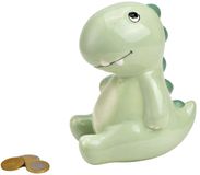 Ruhhy Dino spaarpot - groen - 16 x 10 cm - keramiek - sparen