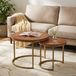 Prolenta Maison Exclusive - Nestelbare salontafel, 2 stuks, honingbruin, 50 x 50 x 40 cm