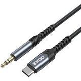 BWOO Câble audio USB-C - 3,5 mm BO-AUX066, 1,2 m, Noir