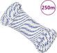 vidaXL Boot touw 5 mm 250 m polypropyleen wit