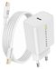 Avizar Mayaxess, 20W netadapter voor iPhone, met USB-C kabel (1 meter), wit